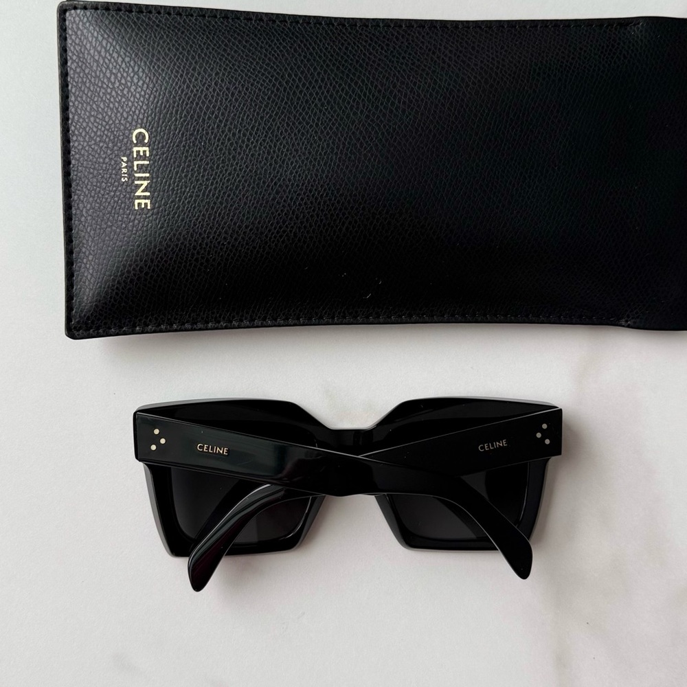 Authentic NEW Celine Black Rectangle Acetate sunglasses - Picture 8 of 17